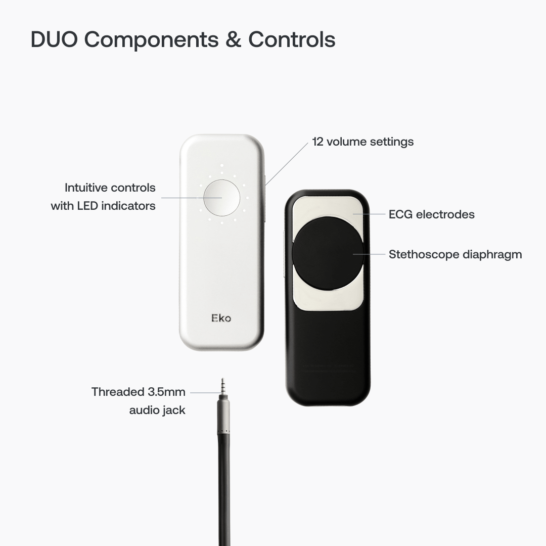 Eko DUO Digital Electronic Stethoscope and ECG with Bluetooth