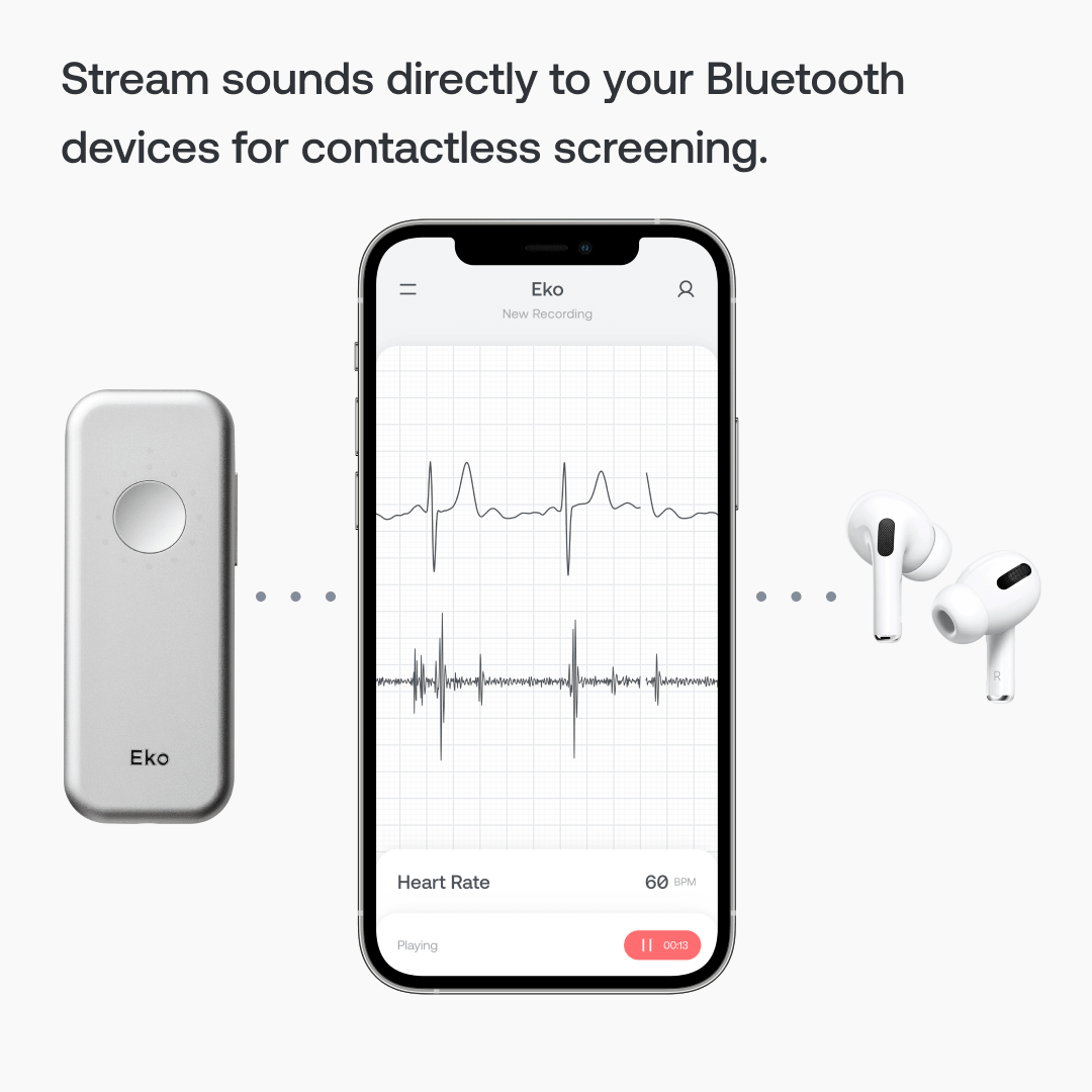 Eko DUO Digital Electronic Stethoscope and ECG with Bluetooth - Eko