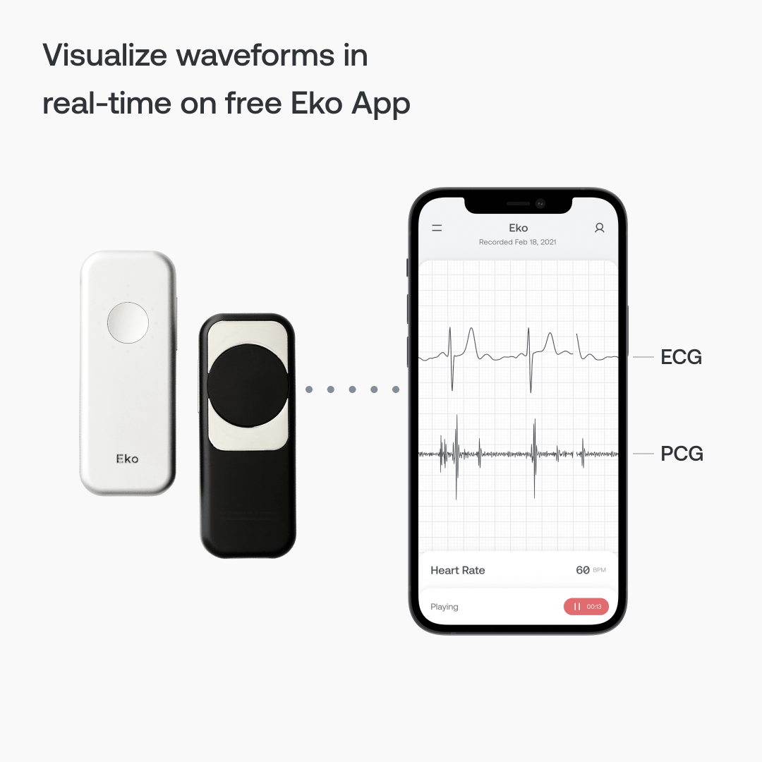 Eko DUO Digital Electronic Stethoscope and ECG with Bluetooth - Eko