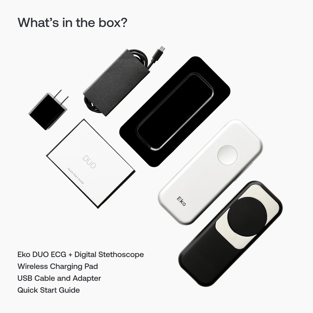 Eko DUO Digital Electronic Stethoscope and ECG with Bluetooth - Eko