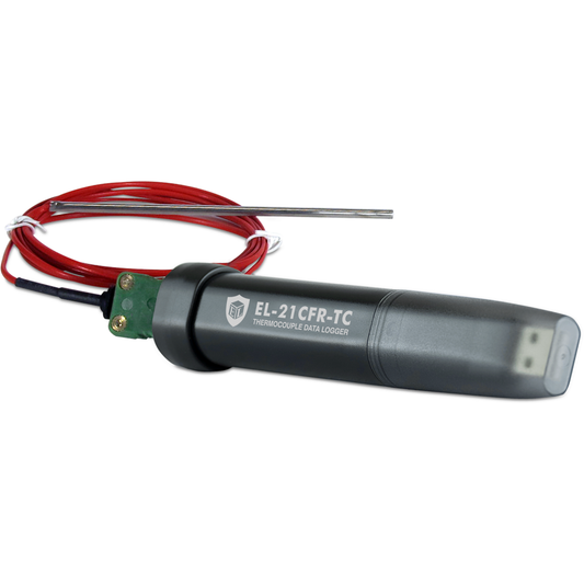 21CFR Compatible K, J, and T-type Thermocouple Data Logger
