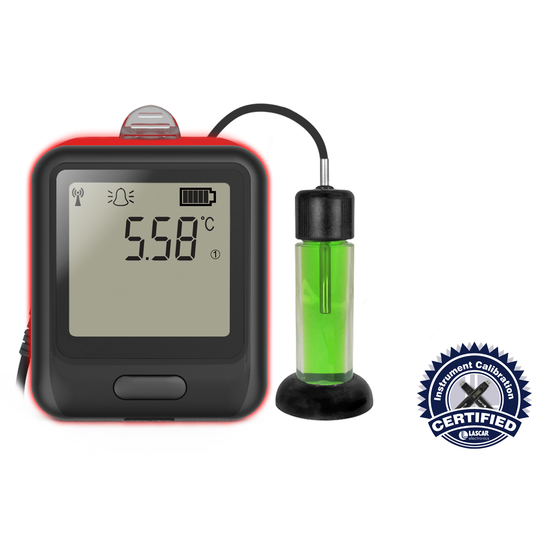 Vaccine Data Logger with Smart Glycol Probe, Alarm Warning Light and Sounder
