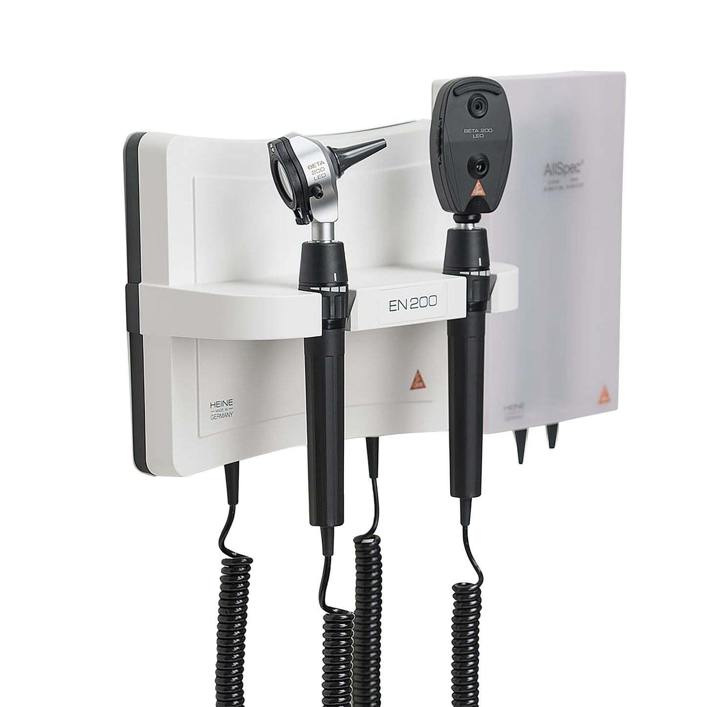 HEINE EN200 LED Wall Diagnostic Station - With Beta 400 LED Otoscope & Beta 200 LED Ophthalmoscope - Heine
