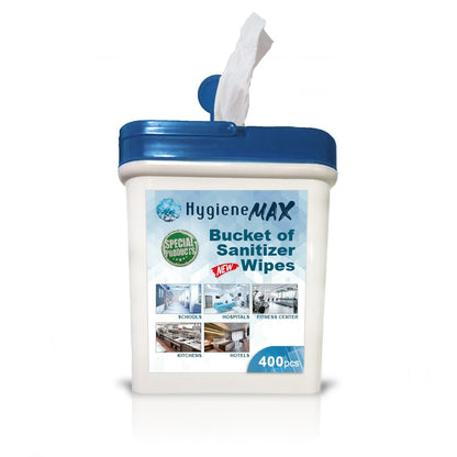 Hygiene Bucket & Alcohol Wipes 75% - 400 Wipes (EN1500) - Discontinued