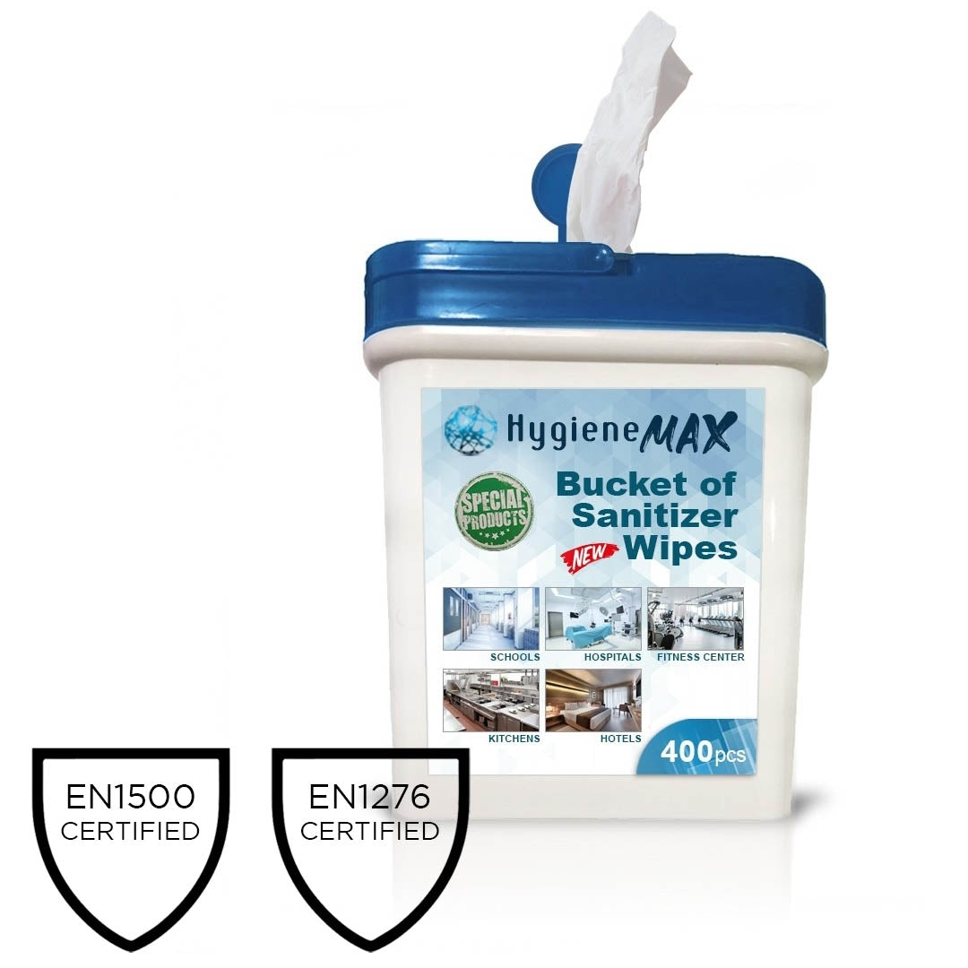 Hygiene Bucket & Alcohol Wipes 75% - 400 Wipes (EN1500) - Discontinued