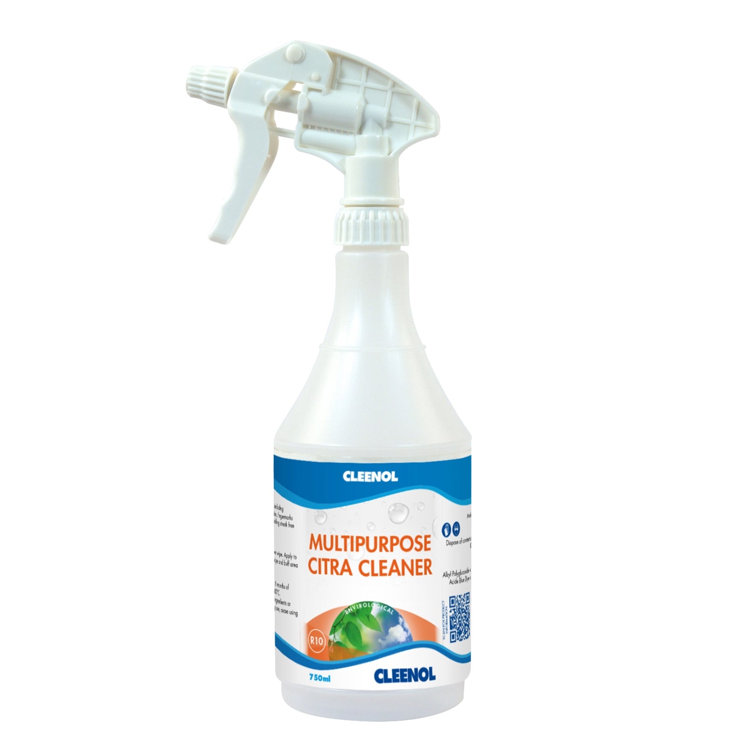 1 x Empty Multipurpose Citra Cleaner Spray Bottle (To Re-Fill) - 750ml - Cleenol