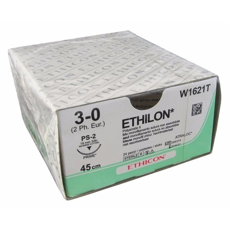 Ethilon Suture - Black 45cm, M0.7 - Per Single - Ethicon