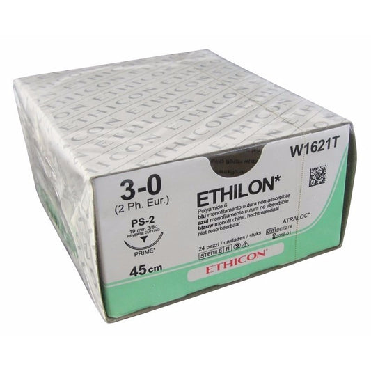 Ethilon Suture - Black 45cm, M0.7 - Per Single - Ethicon