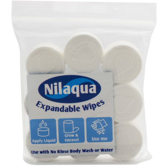 Nilaqua Expandable Wipes - Pack of 9 - Nilaqua