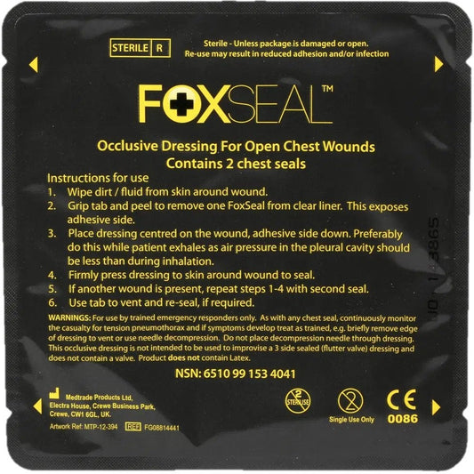 Foxseal Occulsive chest seal (twin pack) - Discontinued