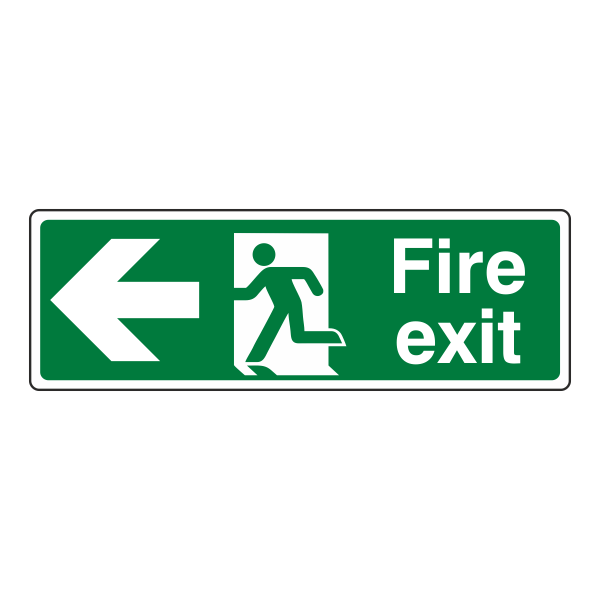 Fire Exit Sign - Arrow Left - Medisigns