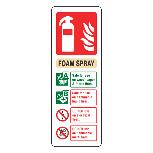 Fire Extinguisher Sign - Foam Spray