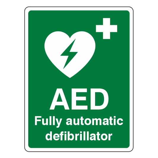 Fully Automatic Defibrillator Sign