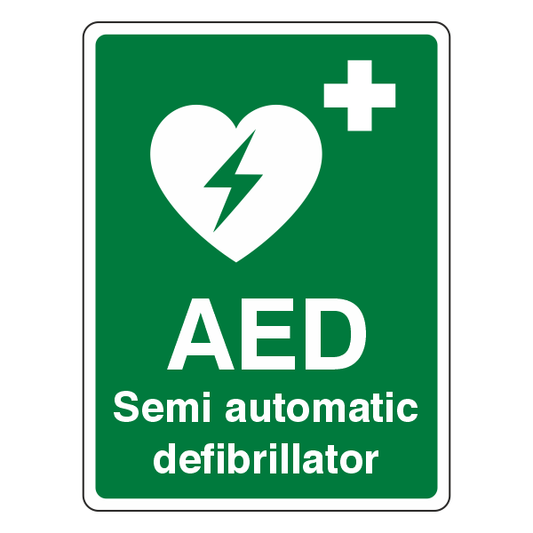 Semi Automatic Defibrillator Sign