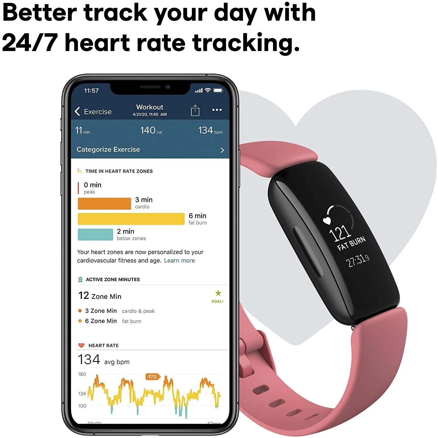 Fitbit Inspire 2 - Desert Rose - Fitbit