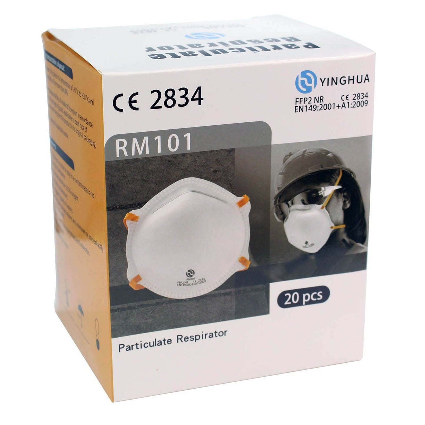 FFP2 Moulded Cup Respirator Face Mask x 20 - CAT III PPE Certified - Discontinued