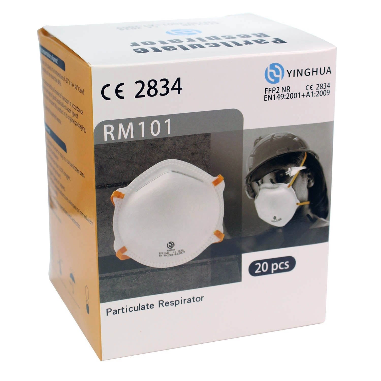 FFP2 Moulded Cup Respirator Face Mask x 20 - CAT III PPE Certified - Discontinued