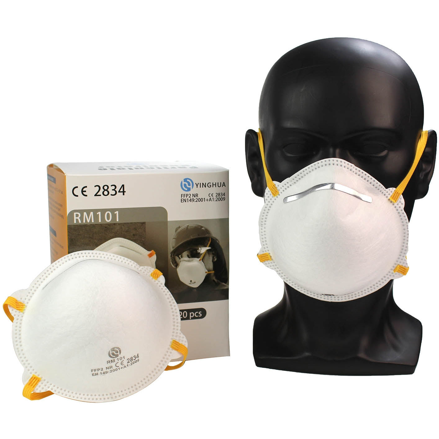 FFP2 Moulded Cup Respirator Face Mask x 20 - CAT III PPE Certified - Discontinued