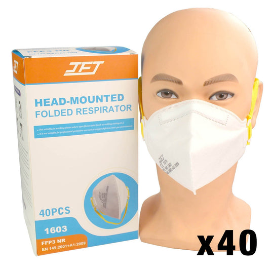 FFP3 Respirator Face Mask - Unvalved - Pack of 40 - Discontinued