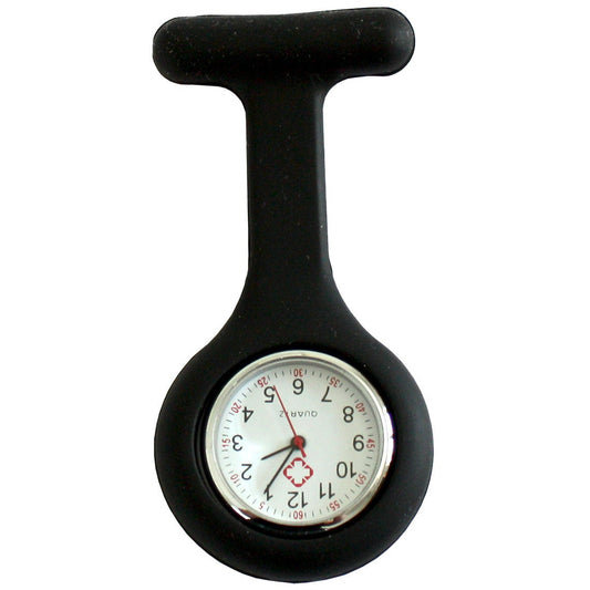 Nurses Fob Watch - Jet Black
