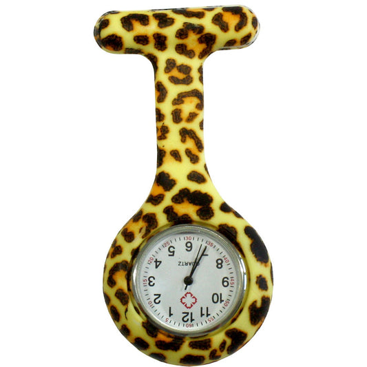 Nurses Fob Watch - Leopard Print - 