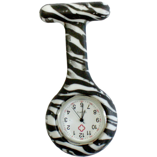 Nurses Fob Watch - Zebra Print - 