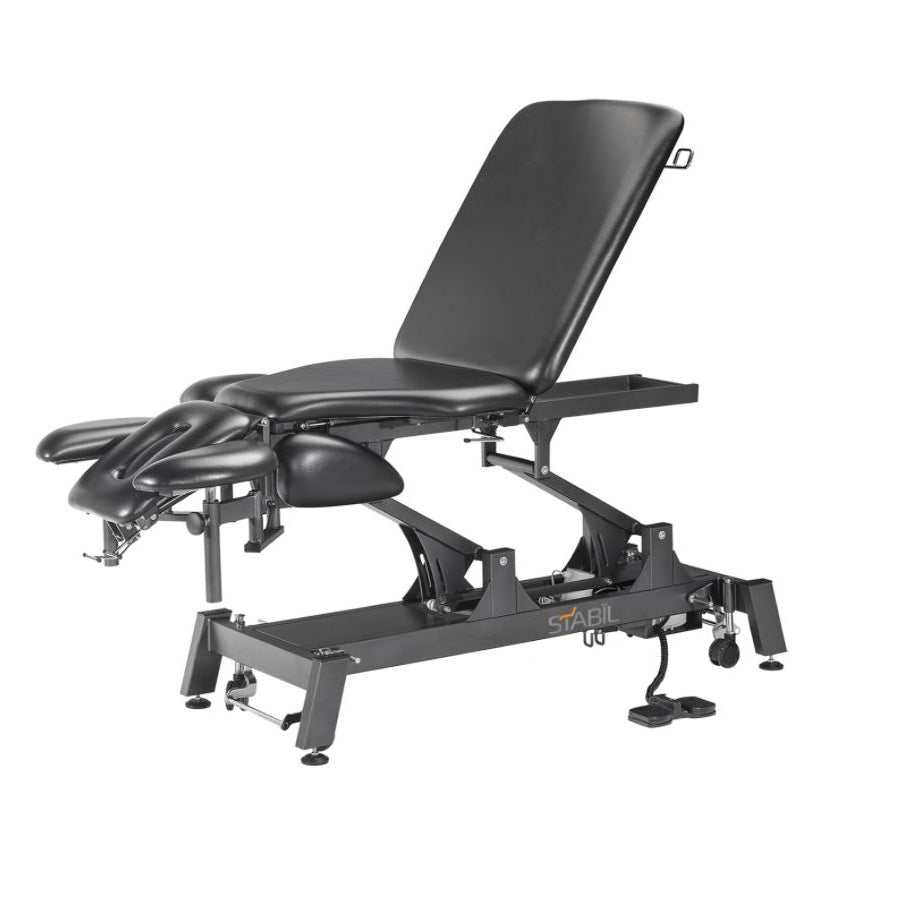 STABIL 7-Section Electric Treatment Table / Black Frame / Black Upholstery - Stabil