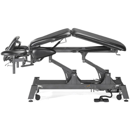STABIL 7-Section Electric Treatment Table / Black Frame / Black Upholstery - Stabil