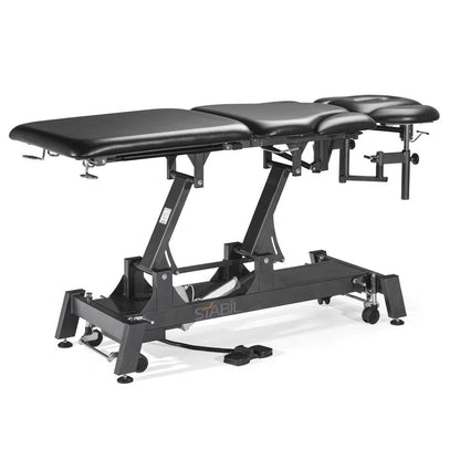 STABIL 7-Section Electric Treatment Table / Black Frame / Black Upholstery - Stabil