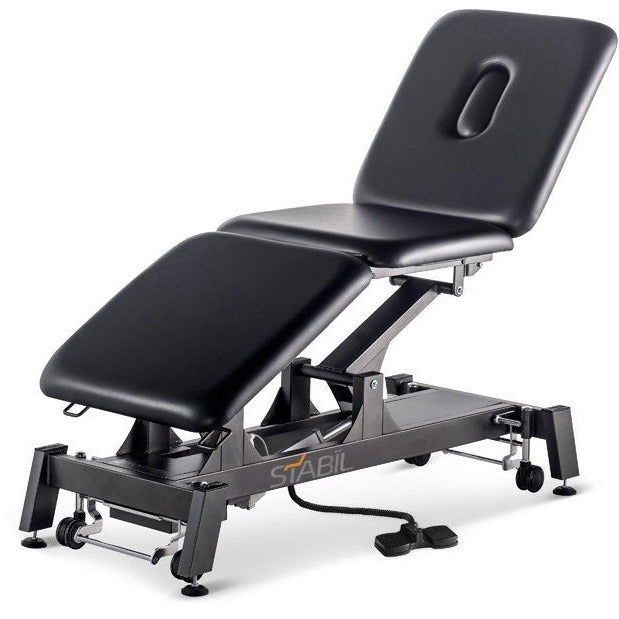 STABIL Pro 3-Section Electric Treatment Table / Black Frame / Black Upholstery - Stabil