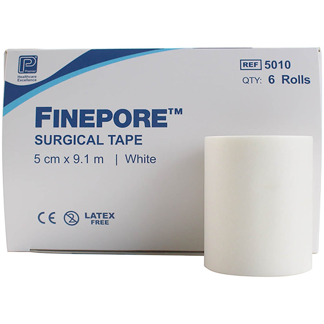 Finepore Microporous Surgical Tape - 5.0cm x 9.1m per 6 - Shermond