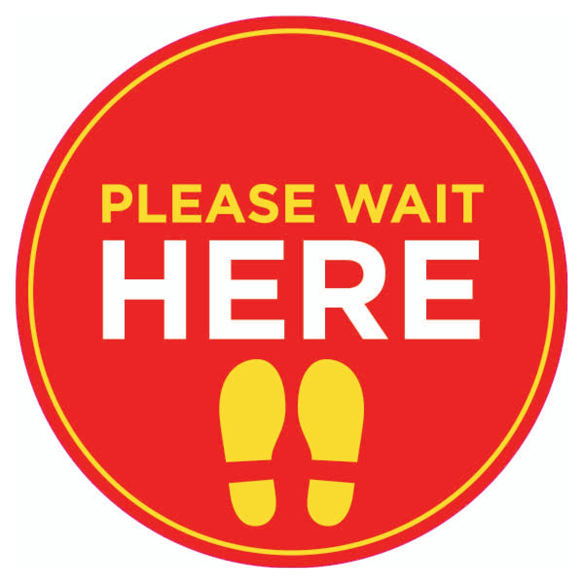 Please wait here – 400mm - Single - Skye Direct