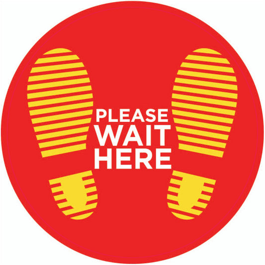 Please wait here – 400mm - Single