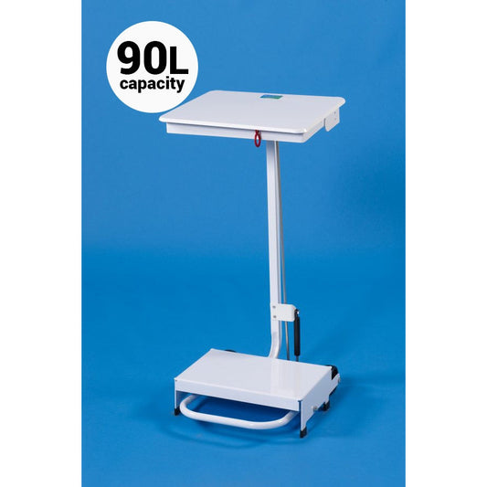 Open Frame Sack Holder - Standard Lid, Pedal Operated - Silent Closing - 90L - 