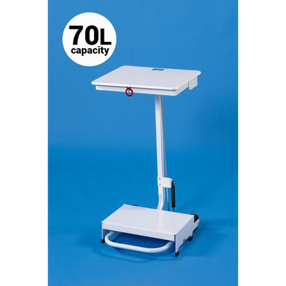Open Frame Sack Holder - Standard Lid, Pedal & Hand Operated - Silent Closing - 70L - 