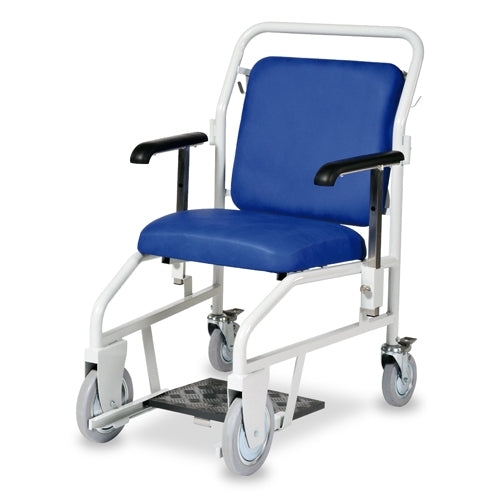 Portering Chair - Rear Steer, Nesting, Sliding Foot Rest - Bristol Blue