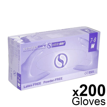 Sempercare Nitrile Lavender P/F Med Gloves per Pack of 200