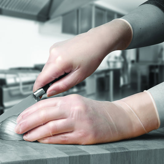 Vinyl Powdered Gloves - Large - Box of 100 - Discontinued