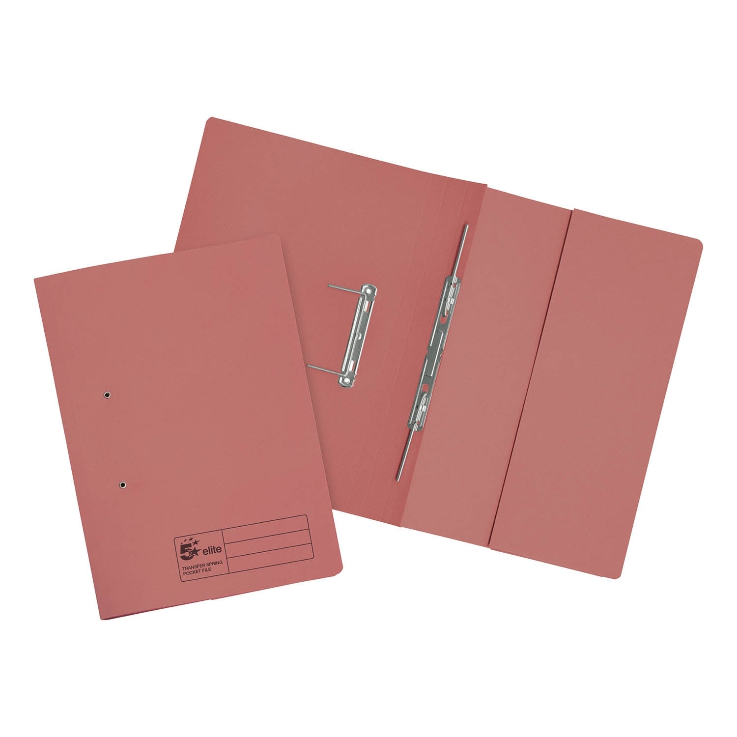 Guildhall Transfer Spiral Pocket File 315gsm Foolscap Pink (Pack of 25) 349-PNK - Guildhall