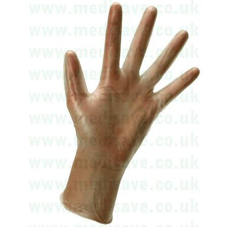 Protector Pre Powdered Medium Vinyl Gloves per BOX of 100