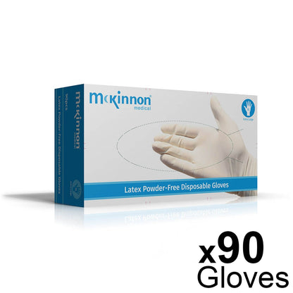 McKinnon Medical EXTRA-LARGE Latex Powder-Free Non-Sterile Gloves (Box 90) - McKinnon