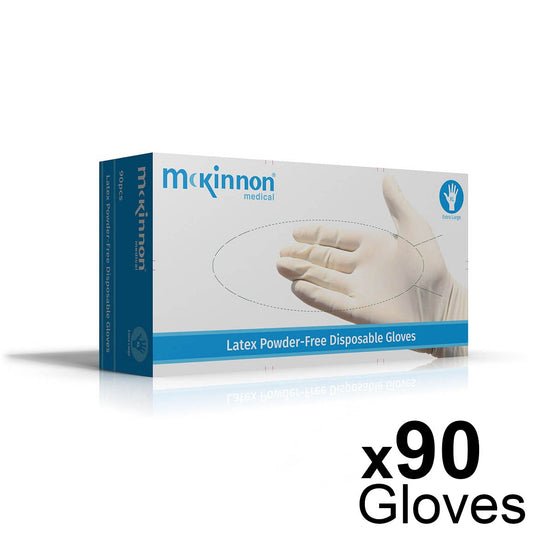 McKinnon Medical EXTRA-LARGE Latex Powder-Free Non-Sterile Gloves (Box 90) - McKinnon