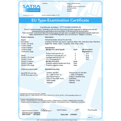 Nitrile Glove x 100 - Small - PPE Cat III - Discontinued