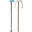 Folding Walking Stick With Glow Grip Handle - Tye Dye