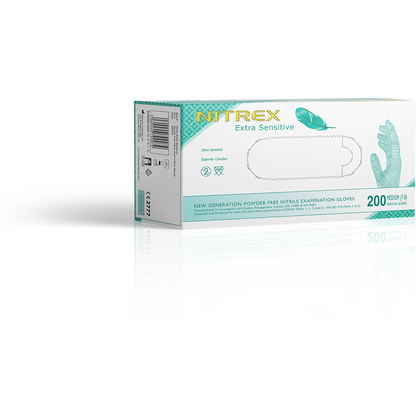 Nitrex Nitrile Ultra Sensitive Gloves - Extra Large - Pack Of 200 [CAT III] - Nitrex