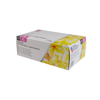 Latex Powdered Gloves - XLarge x 100 - 
