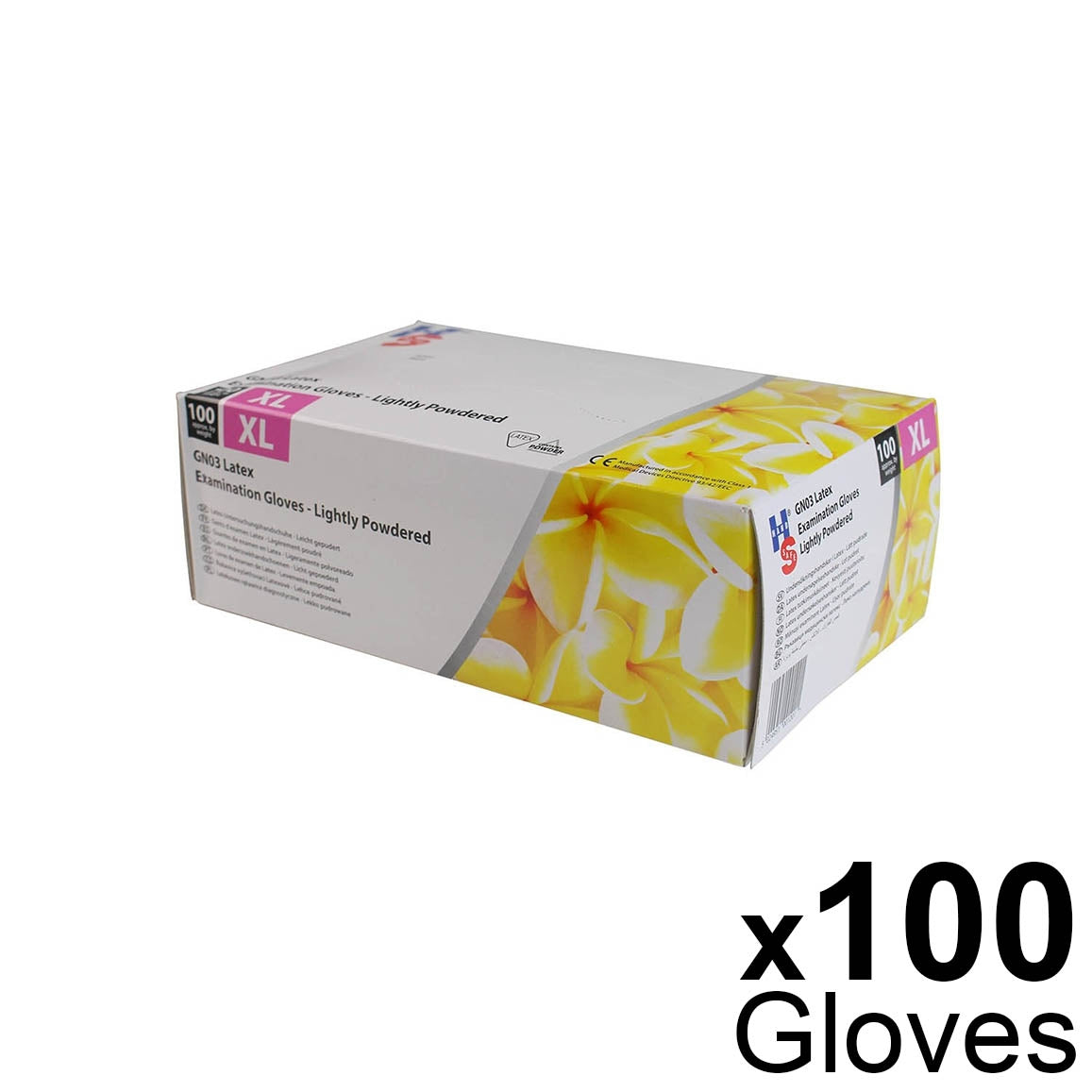 Latex Powdered Gloves - XLarge x 100 - 