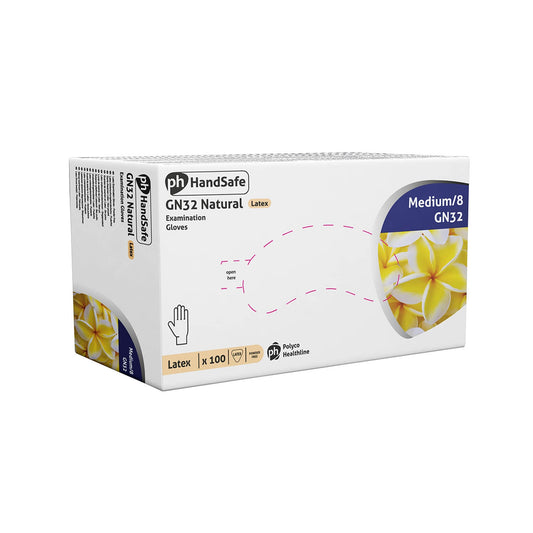Latex Powder Free Gloves - Medium x 100 - 
