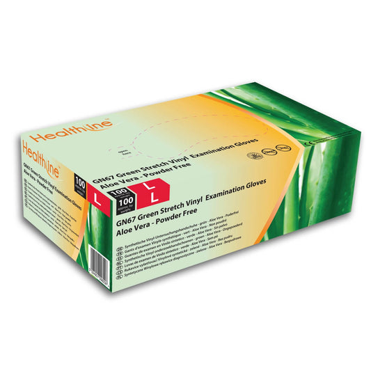 Aloe Vera Powder Free Synthetic Examination Gloves - Large 100 - HPC