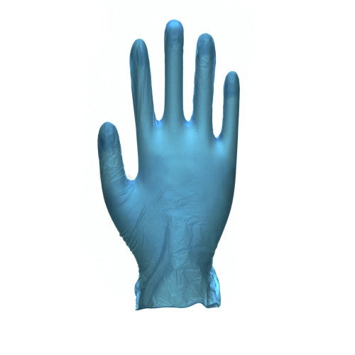 Unicare Soft Blue Powdered Vinyl Gloves - Small - Box Of 100 - Discontinued